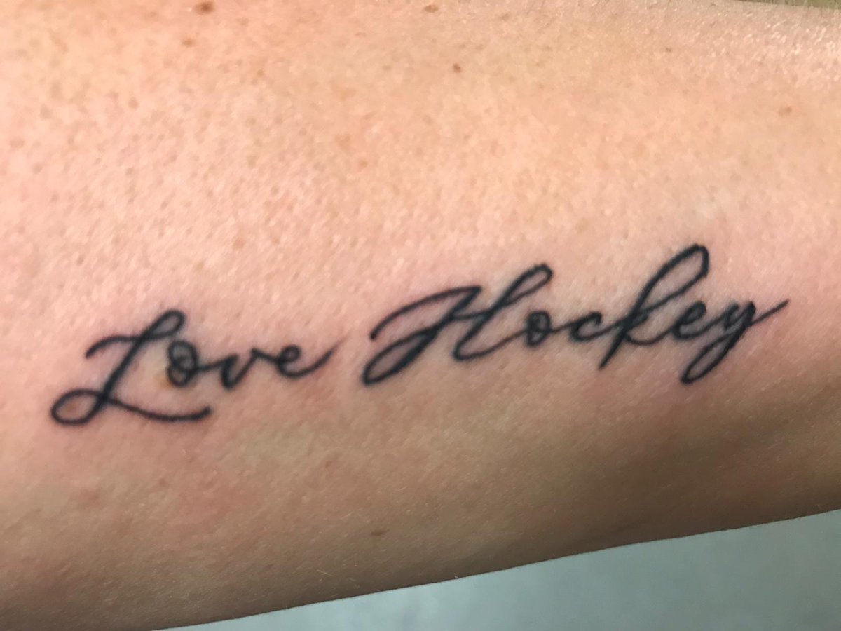 So here is a first for me..1 of my first B2H ladies when <a href="/LuckyMoore15/">Lucy Moore</a> encouraged me to coach B2H has had a tattoo done! Hockey has changed her life! She loves being part of the Hockey family ❤