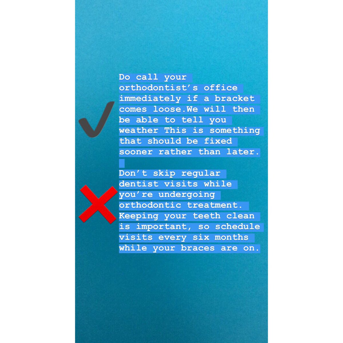 Some do’s and dont’s we tell our patients 💜😬💙
#TheLiverpoolbraceplace #specialists #specialistorthodontist #TLBP #invisalign #incognito #win #teeth #NHS #private #dentist #dentistry #orthodontics #whiteningteeth #braces #smile #referafriend  #yousmilewesmile #dosanddonts✔️❌