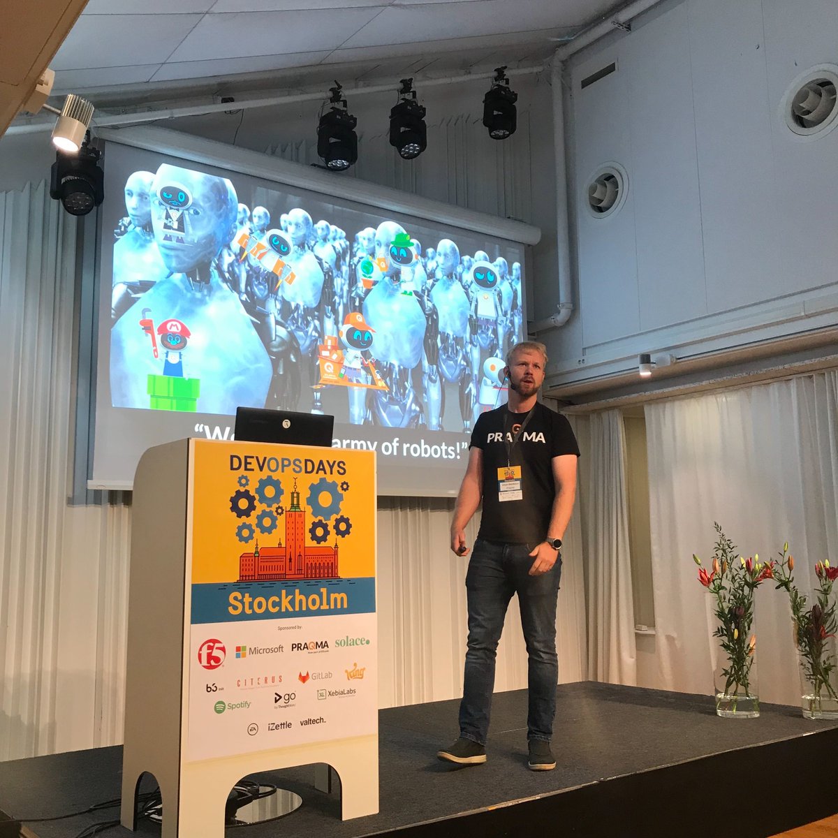 Eficode's tweet image. Automation is hard. Don’t spend all that energy and time while struggling to reap the benefits! Instead, plug into the #DevOps community to get the help and advice you need. Our Johan Abildskov @RandomSort @Praqma just held his talk at DevOps Days Stockholm #devopsdayssthlm!