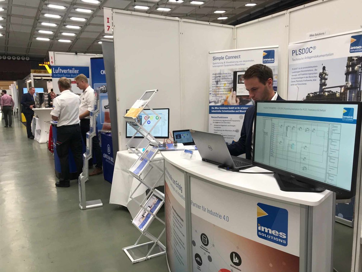 iMes_Solutions's tweet photo. Die iMes Solutions auf der #MEORGA in #Ludwigshafen in der Friedrich-Ebert-Halle - besuchen Sie uns noch bis heute um 16:00 Uhr -  Stand I7 - informieren Sie sich über unsere #Digitalisierungslösungen für die Prozess- und Fertigungsindustrie https://t.co/Kpwq3mi87t