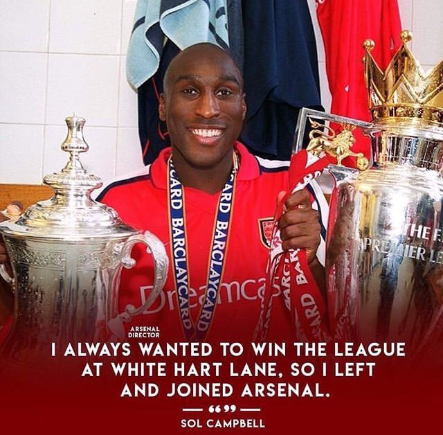 Double double double. Sol Campbell has won the double....

Happy birthday   