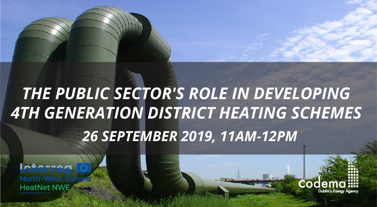 Codema (@codemadublin) on Twitter photo Just over a week to go until our <a href="/heatnet_nwe/">HeatNet NWE</a> webinar on the public sector's role in developing #districtheating. Lots of interest in this so if you would like to join, please register at bit.ly/2lMVVDM as places are limited. Just over a week to go until our <a href="/heatnet_nwe/">HeatNet NWE</a> webinar on the public sector's role in developing #districtheating. Lots of interest in this so if you would like to join, please register at bit.ly/2lMVVDM as places are limited.