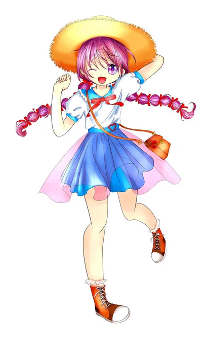 小学生向け雑誌ふう #オリジナル #女の子 #イラスト #デジタル #キラキラ 