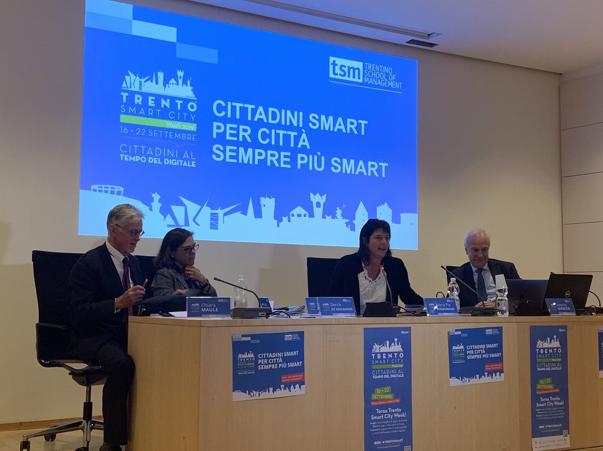 trentosmart's tweet photo. lncontro a cura di  @tsmtnit a @MUSE_Trento, assessore @ChiaraMaule: ‘Nello sviluppo del progetto @trentosmart il desiderio è stato quello di rendere consapevoli i cittadini di ciò che sta accadendo attorno a noi, utilizzando però modi e termini semplici’ https://t.co/tCNDkvmp1L
