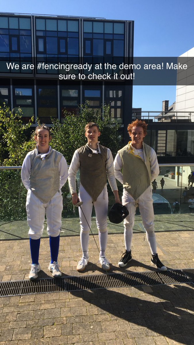 PlymUniFencing's tweet photo. What’s cooler than being told about fencing? Getting to watch us in action!!! Check us out at the demo area on top of the SU! https://t.co/UKscmkBRaL