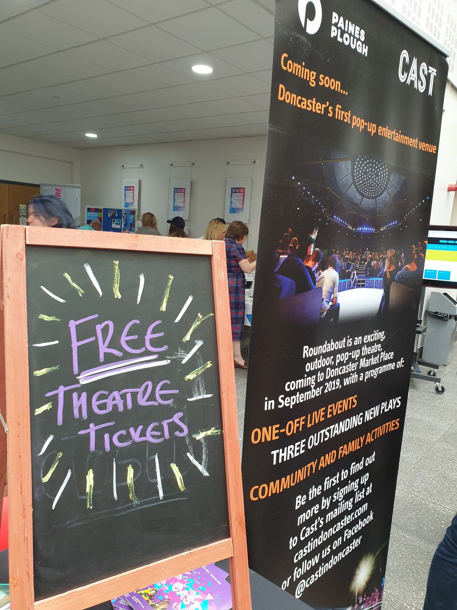 DonnyCollege's tweet photo. Great to have @castindoncaster here with us today for #DCFEST giving away theatre tickets and donuts๐ฉ๐ https://t.co/9yryIO6GMA