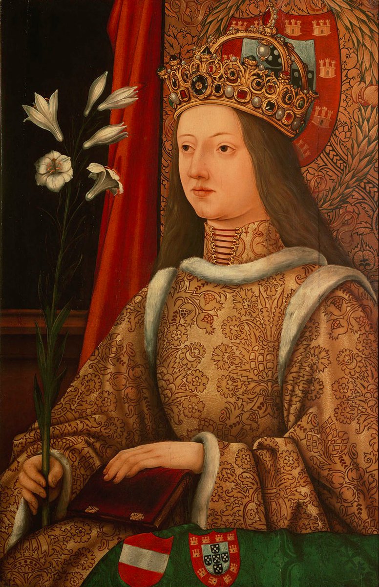 OldPortraiture's tweet photo. Born #OnThisDay in 1434: #EleanorofPortugal (1434-67), #HolyRomanEmpress as wife of #FrederickIII; mother of #MaximilianI
#Postumus #Portrait copy by Hans #Burgkmair I (1473-1531) after a lost work from 1468
#EmpressEleonora #Aviz #Habsburg #Portraiture #Renaissance
#KHM https://t.co/y6SOymdtGG