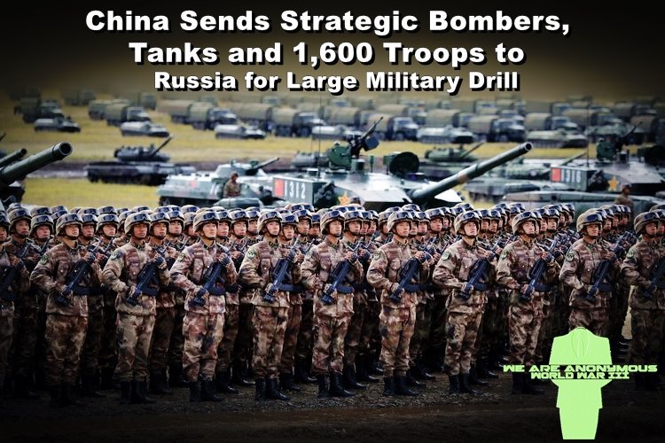 AnonymousWW3's tweet photo. #China Sends Strategic Bombers, Tanks and 1,600 Troops to #Russia for Large Military Drill.

https://t.co/PUUGMjMokC

#WW3 #WorldWar3 #Anonymous https://t.co/0zn7binY2w