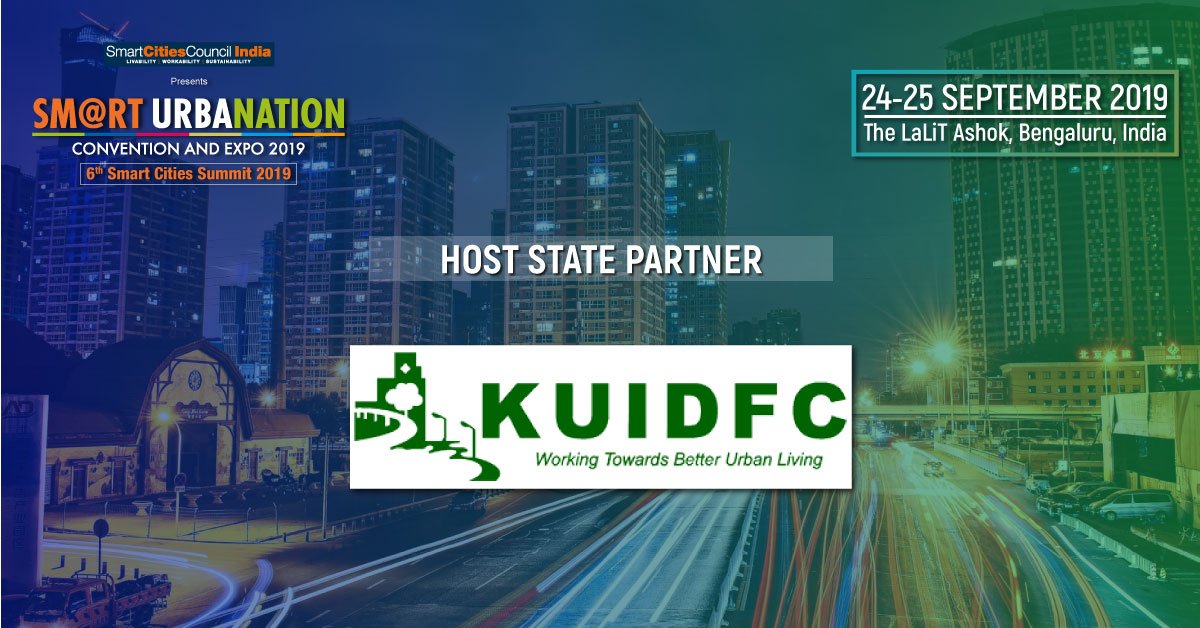 SmartCitiesIn's tweet image. It&apos;s an honour to have @KUIDFCL  as our Host State Partner at Smart Urbanation, Convention and Expo 2019.
Register now at smarturbanation.com/registration
#SMARTU19 #KUIDFC #Awards #InnovationHub #SmartCitiesIndia #SmartCitiesCouncil #SmartUrbanation