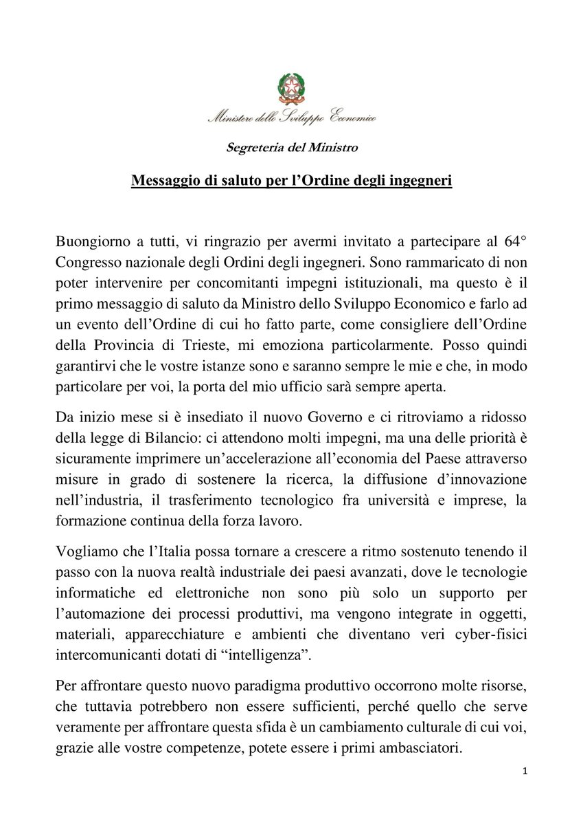 64° Congresso Nazionale Ingegneri tweet media