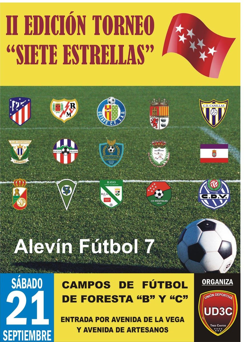 vmbarco's tweet photo. 🏆 II Torneo F7 Siete Estrellas #TorneosATV #AlevinC
✅ FASE GRUPOS-D
⚽️ 11:20 @atvillalba 🆚 @SADVillaverde
⚽️ 12:40 @CanteraPepinera 🆚 @atvillalba
⚽️ 14:40 @CDCanillas 🆚 @atvillalba
📅 21/09/2019
📌 FORESTA (TRES CANTOS)
#SigamosHaciendoHistoria
@lmbarco10
#Luismi10
🔵⚪🔴 https://t.co/HaIVrQkxBm