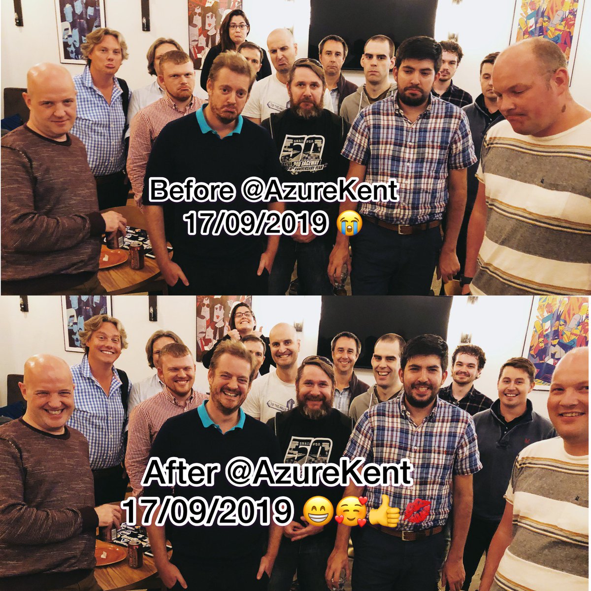 AzureKent's tweet photo. What a fantastic night with an amazing session from @AndrewClearBank on Building a Bank on #azure 

Fantastic turnout, and all agreed that it was a truly eye-opening talk.

New dates for October coming soon!

#azurefamily #AzureKentUG https://t.co/wAOGBFbFQH