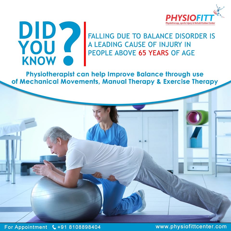 #BalanceDisorders is common in older #adults and a major cause of falls in this population and often lead to #Injury, #Disability etc

📞 @physiofitt 
+91 81088 98404

#DrNuzhat #Physiofitt #Physiotherapy #Gait #Balance #PhysiotherapyCare #SportsInjury #PhysicalExercises #Sanpada