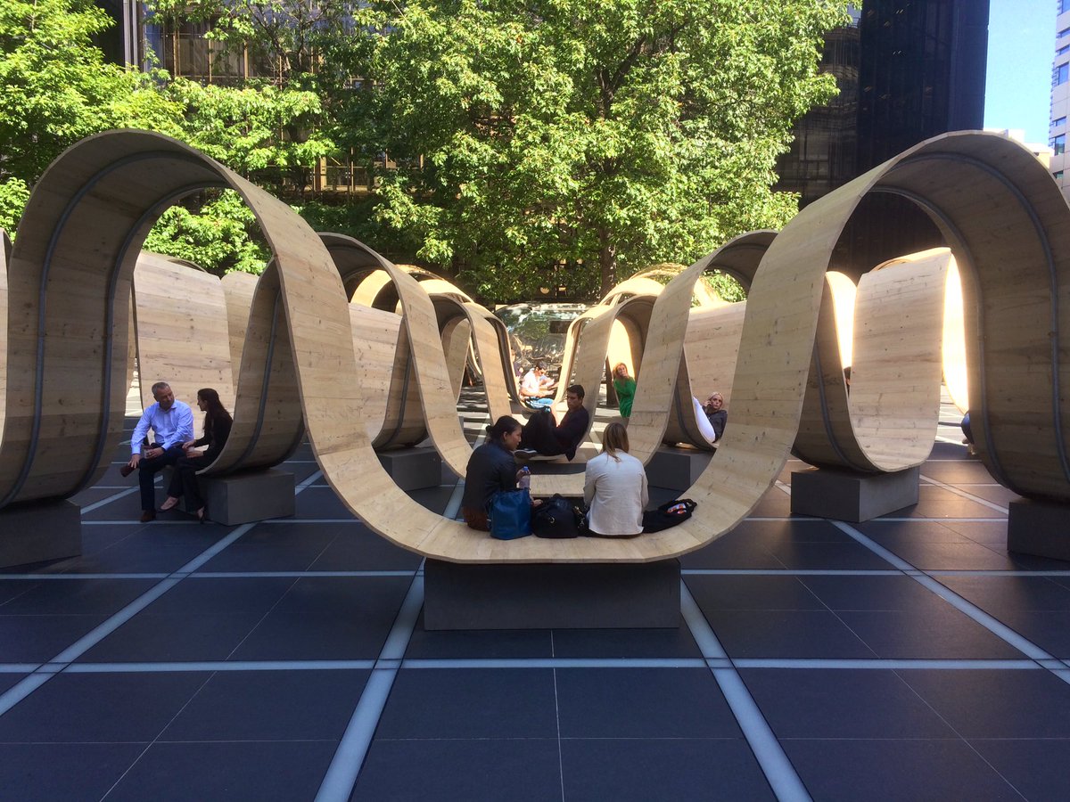 blueprintmag's tweet photo. Two interactive @L_D_F installations in #ShoreditchDesignTriangle: Never Lost by Emily Forgot and Please Be Seated by Paul Cocksedge https://t.co/dzjS1XD0n7
