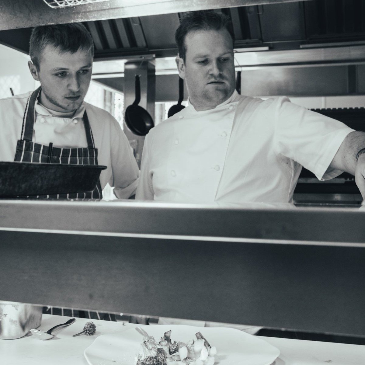 BoringdonHall's tweet photo. We're wishing our Sous Chef Joe and our Chef de Partie John the best of luck in the semi-finals of @SWChefComp this weekend. The whole team here at #Boringdon and also @scottipaton are very proud... 🍴 #SouthWestChef https://t.co/xj1wVldUzr