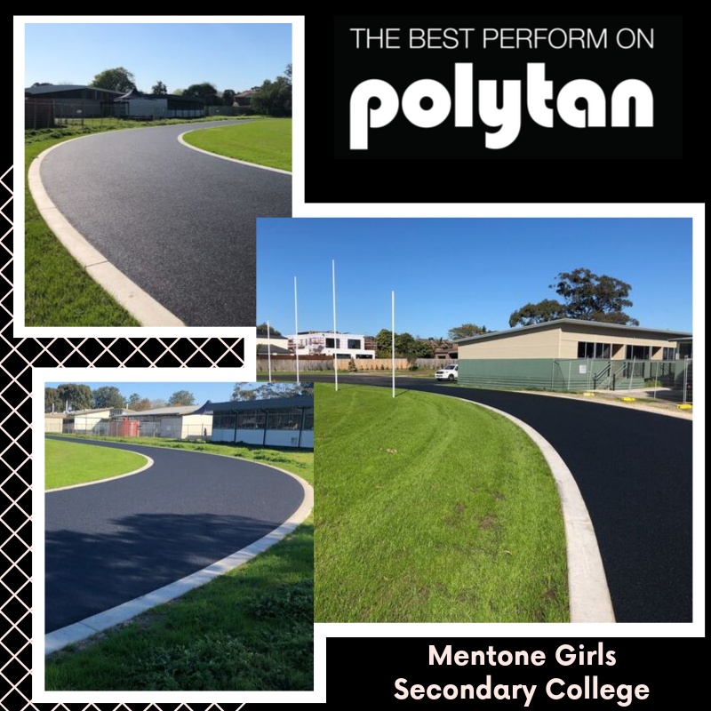Polytan’s team enjoys the spring sun while installing a sandwich style track system @ Mentone Girls Grammar School.

Spurtan BV offers superb performance for training and competition giving students an edge over neighbouring schools.

For more bit.ly/2MWsk2U