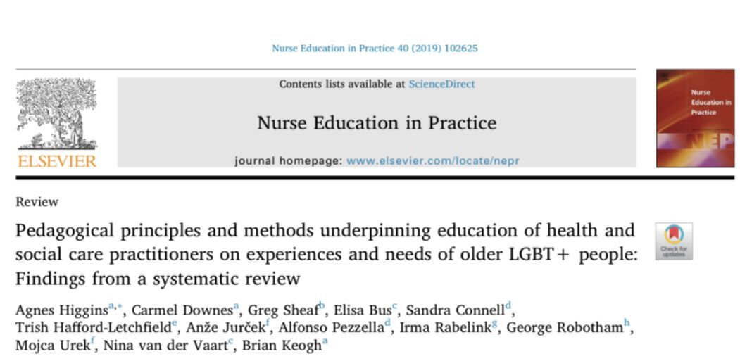 AlfPezzella's tweet photo. 📣 50days free access! New paper out on the needs of #LGBT older people in #health &amp; #SocialCare by the @beingme_project team @Cillmurry @ArchwayDiva @keoghbj @nvandervaart @sconnell14 @SWSexuality @MDX_MHandSW @mdx_EL @CarmelClancy1 
https://t.co/D4hBNjS9sQ https://t.co/mabNVETKOd