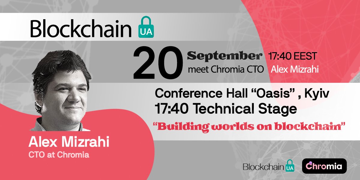 Chromia's tweet image. 🔔Chromia in 🇺🇦🔔
We have great news! The creator of #ColoredCoins and our CTO Alex Mizrahi @killerstorm will be speaking at #BlockchainUA event this Friday! 

Set your reminders at ⌚️ 17:40 EEST.
