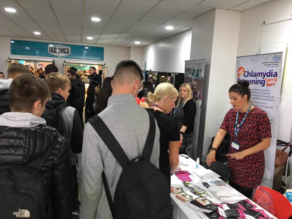HealthCareDONC's tweet photo. Weโre here with organisations from across Doncaster including @rdash_nhs and @HWDoncaster for todayโs #DcFest @DonnyCollege ๐ welcome to all the new students! #doncasterisgreat https://t.co/c1rG9QyMdL
