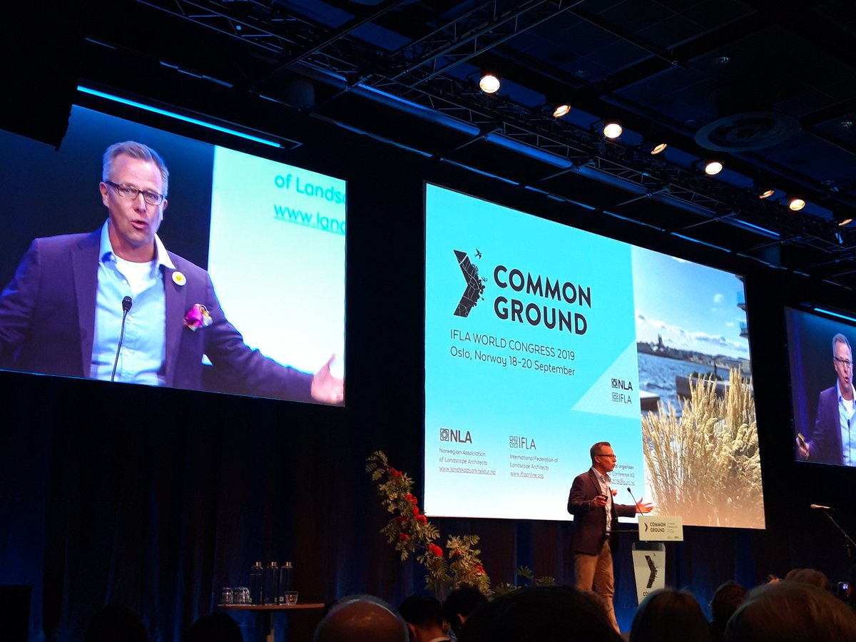 Now on stage our <a href="/talklandscape/">Landscape Institute</a> President <a href="/davies_white/">Adam White PPLI & Andrée Davies</a> ! Exciting times!