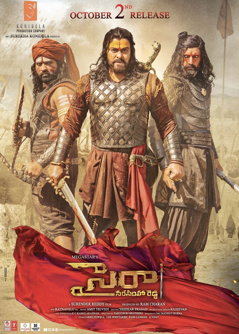 rohitjswl01's tweet photo. Saw #SyeRaaTrailer, all I can Say 
    🔥🔥 BLOCKBUSTER 🔥🔥

#MegastarChiranjeevi is OUTSTANDING
RIOT at Box office GUARANTEED
#SyeRaaNarasimhaReddy is blessed to have Super Supporting Cast, as per trailer film is looking Super Rich.. 
Well Done team.. #SyeRaaTrailerDay https://t.co/78rO86JeAR