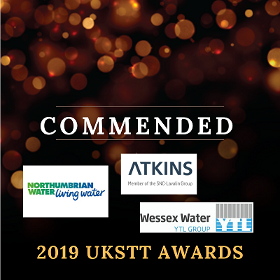 ukstt's tweet photo. Well done to those companies 'Commended' at the 2019 @ukstt Awards dinner last night: @atkinsglobal @wessexwater @NorthumbrianH2O & #ibtech All contributed excellent award entries, without which there would be no UKSTT awards. Thank you! #AwardsCeremony https://t.co/cr6Q03SGdm