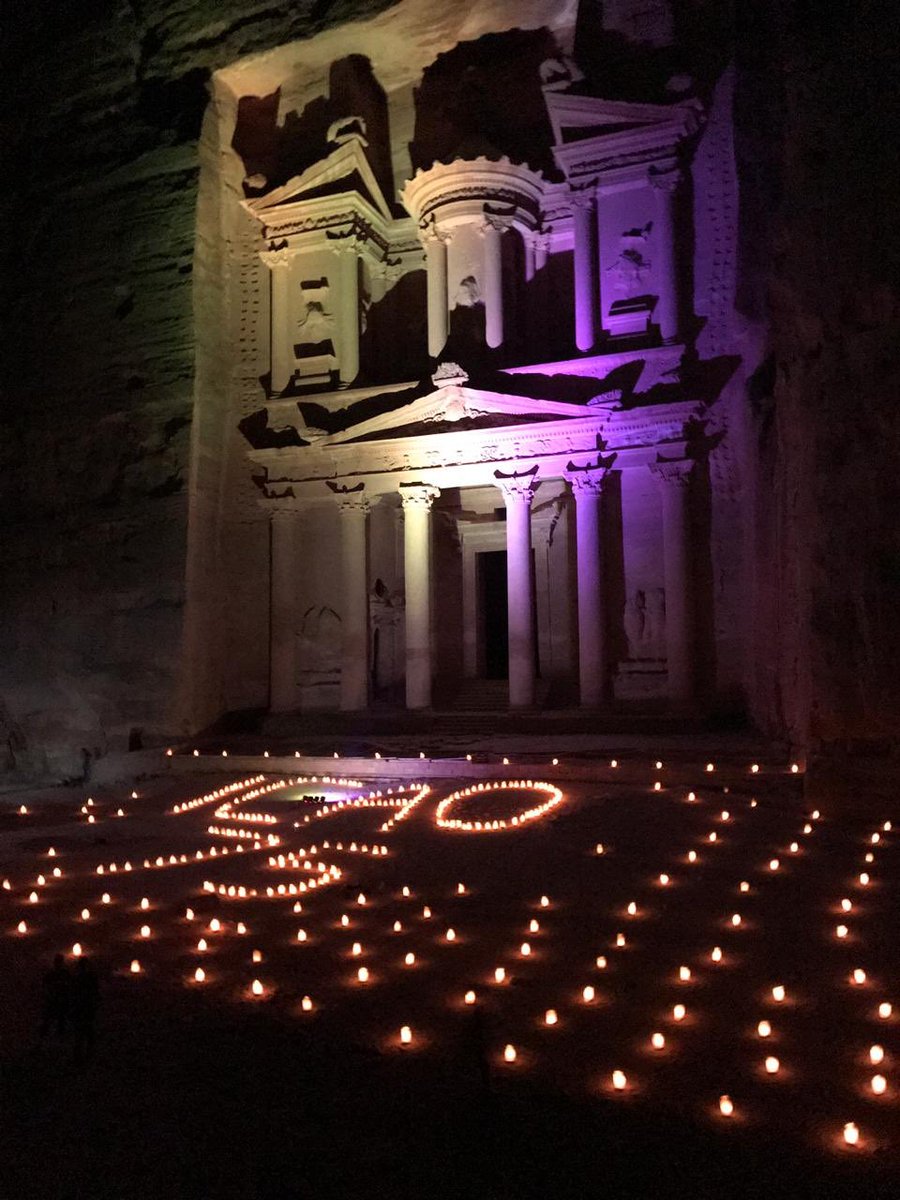 ICAOMID's tweet photo. Thank you #Jordan and Jordan Civil Aviation Regulatory Commission #CARC for a breathtaking Celebration of #ICAO75 Anniversary in beautiful #PETRA..
a candle lit display celebrating @ICAO “75 Years of Connecting the World”
#JCARC #ICAO #ICAOMID
video link: https://t.co/Os0kLIuwoz https://t.co/zXXrN72hne