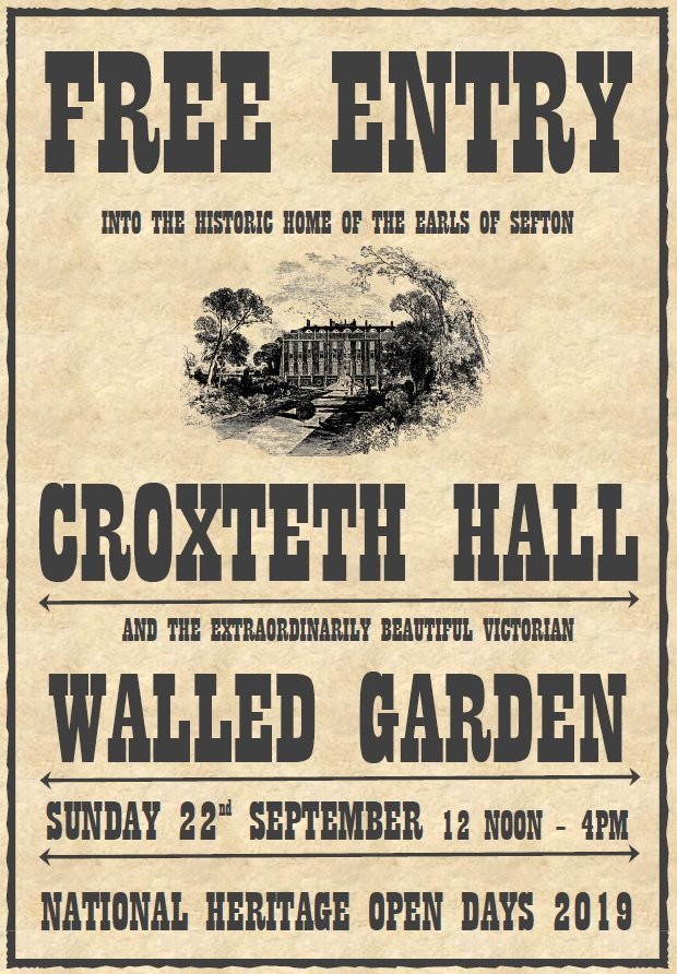 LiverpoolParks's tweet photo. Free admission to @CroxtethHall (The Hall and the Walled Garden) on Sunday 22nd Sept, from 2pm. #HeritageOpenDay 
https://t.co/Ady8gvyiku https://t.co/1qzE4d7riC