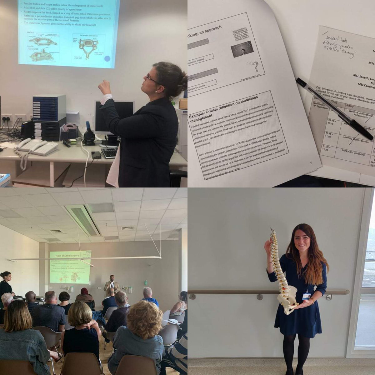 Jandiramlt's tweet photo. Full on week so far!! 
Teaching session about the conservative management of Fractures, another Spine School (this time with cervical spine surgery included)  and , finally starting my MSc in Advanced clinical practice !! 😁
@HowesFrancesca 
@NHSBartsHealth 
@RlhNeurosurgery https://t.co/DyIWBAF7gZ