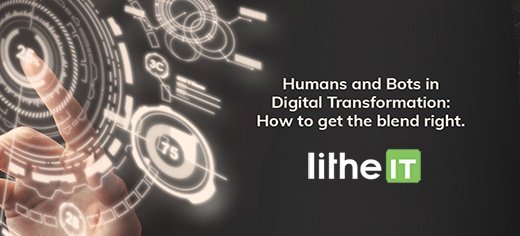litheit's tweet image. Humans and Bots in Digital Transformation. Anthony Murphy CEO at Lithe IT explains how getting the right blend is important - bit.ly/2m1Dyeo
#DigitalTransformation  #bots  #LitheITBlog #LitheIT