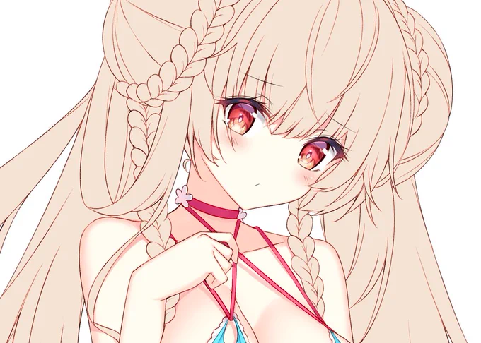 フリル苦手なので水着描きます
#アズールレーン 