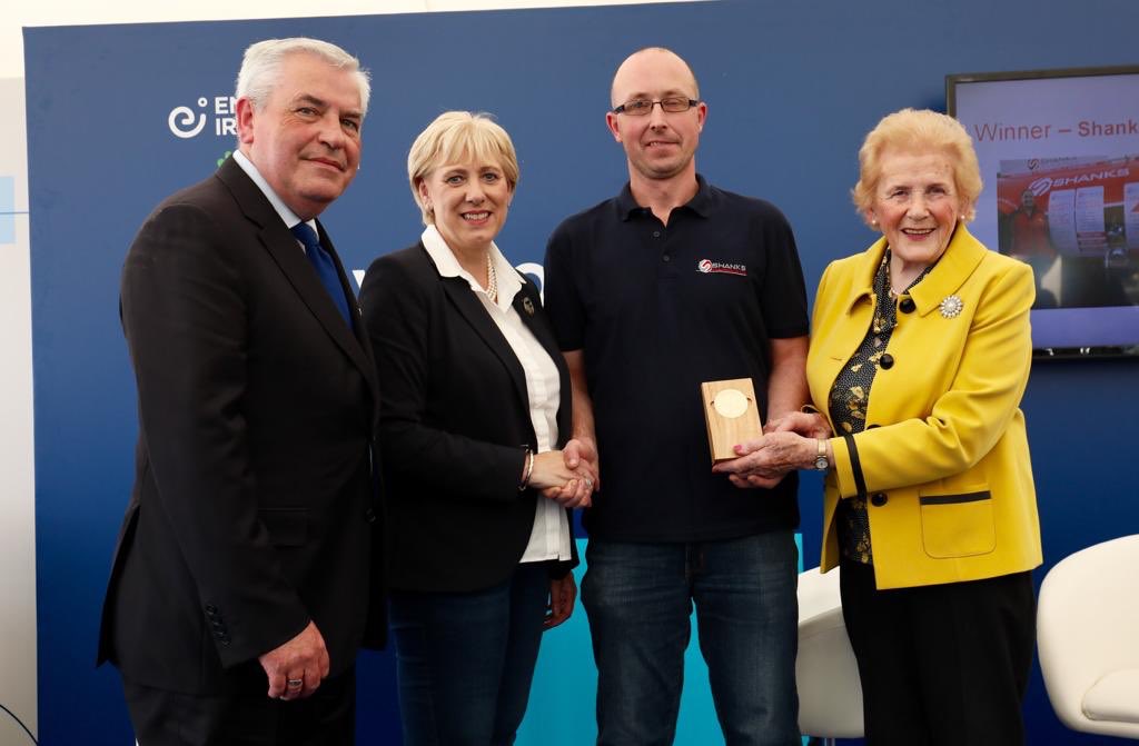 Entirl's tweet photo. Winner of the Innovation Award for Safety is Shanks Engineering from Carrickmacross, Co. Monaghan who have developed an innovation solution that ensures greater safety when using a slurry tanker. 

#Ploughing19 #IrishAdvantage https://t.co/2OIbiti3uX