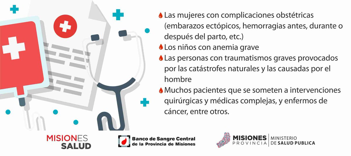 BSCMnes's tweet photo. 📌¿Por qué es importante donar sangre?
Las donaciones de sangre contribuyen a salvar vidas y a mejorar la salud. Algunos ejemplos de personas que precisan transfusiones 👇
#Misionesdonavida https://t.co/qFvmwEbbSI