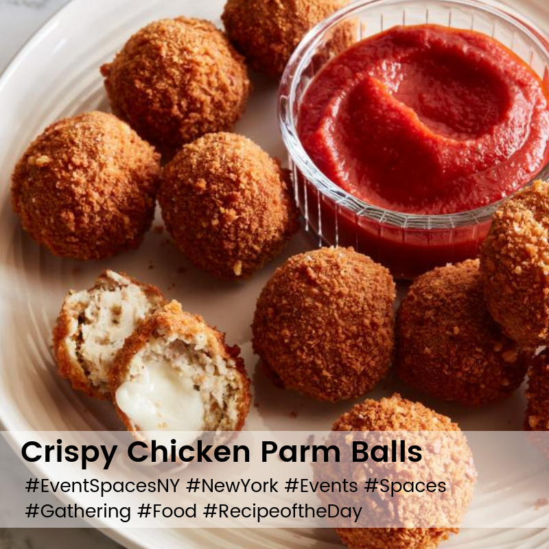 eventspacesny's tweet photo. Easy chiecken recipe that everybody on your party will love! Try this Crispy Chicken Parm Balls recipe from the Food Network! 🍽🍴
Check out the full recipe at https://t.co/53E1WTOKNW
#EventSpacesNY #NewYork #Events #Spaces #Gathering #Food #RecipeoftheDay https://t.co/a05pztLxDN