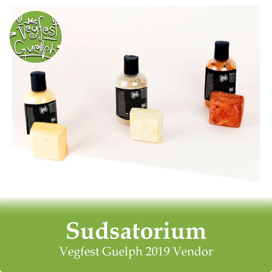 Vendor Spotlight: Sudsatorium

Sudsatorium provides the safest organic vegan body care products. All of their products are free of toxic ingredients, fragrances and preservatives. Their products are Fair Trade. Check them out at Vegfest Guelph 2019. #vegfestguelph2019