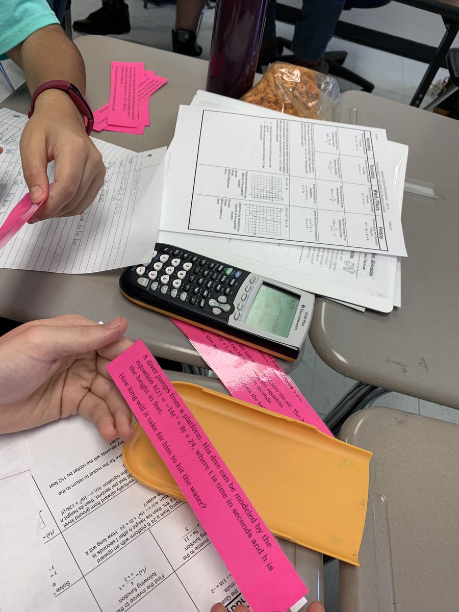 Students worked on Quadratic word problems on Monday! #iteachmath #MTBoS