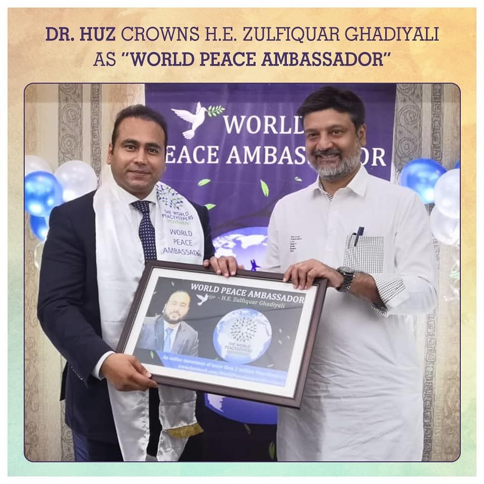 We had a lovely and successful felicitation event for our Peace Ambassadors. Thank you to everyone who made it possible. Special thanks to @SirDrHuz  for felicitating the honored dignitaries H.E. Zulfiquar Ghadiyali &amp; Ms <a href="/bhagyashree123/">bhagyashree</a>