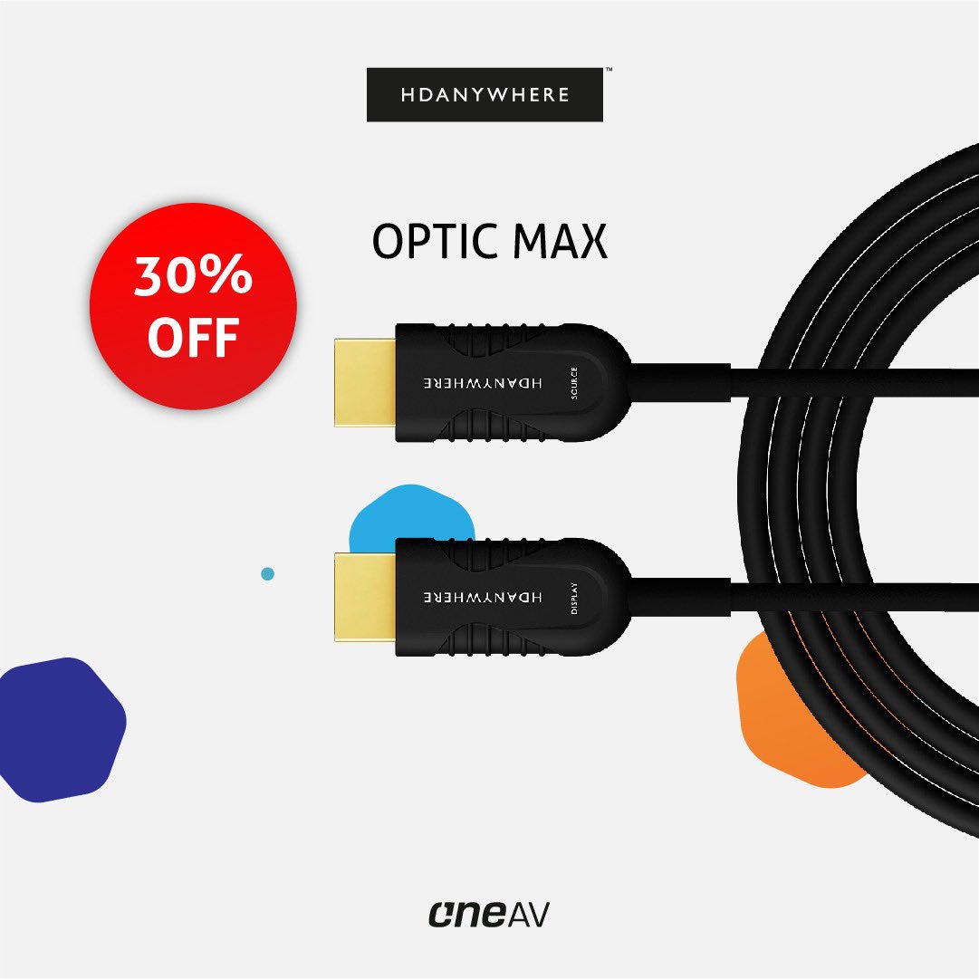 OneAV_UK's tweet photo. Save a colossal 30% on all HDANYWHERE™ MAX products!*
*excludes SlimWire MAX HDMI cables
#customintegration #custominstall #homeautomation #distribution #technology #audiovisual #hdbaset #hdmi #oneav #video #hdbt #smarthome #smarthomeautomation #4k #avsolutions #audiophile https://t.co/scZpglaHTC
