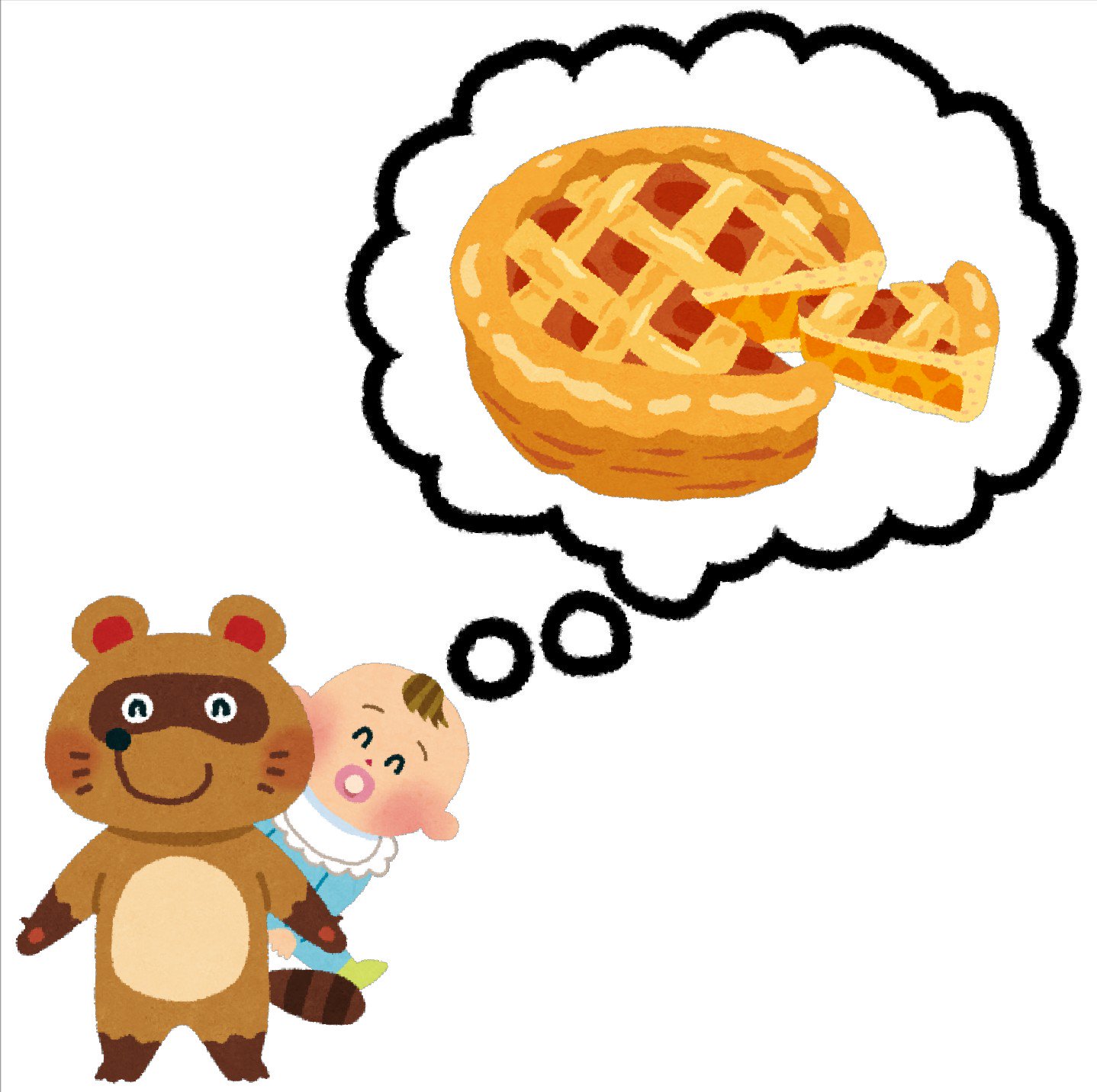 まいチクをいらすとやで再現 Twitterissa Dayukoume 再現難易度 使ったイラスト 4枚 ふきだしのイラスト アップルパイの イラスト タヌキのキャラクター 赤ちゃんのイラスト まいにちチクショー T Co 3npkwke48n Twitter