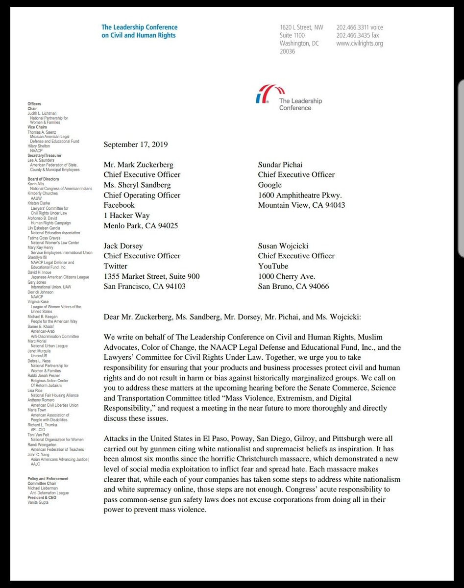 Cristiano Lima On Twitter Inbox Civil Rights Groups Urge