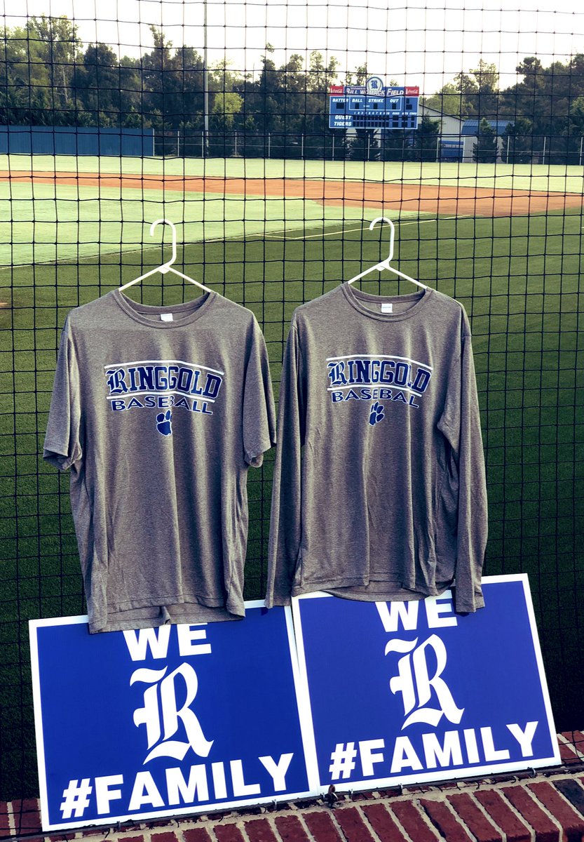 RHS_baseball14's tweet photo. Don’t miss out! New SS and LS loose dri-fit T-shirts in as well as our #Family signs. Come see us at the Ringgold Dugout Club tent under the FNL. #Family #RatherBeDeadThanRed https://t.co/kNHEmRRh9l