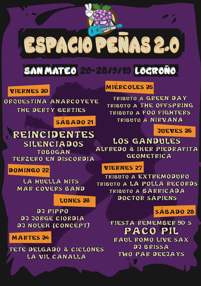 geometricamusic's tweet photo. El próximo jueves 26, a las 20.00 nos vamos a pasarlo bien a #Logroño. Estaremos en el Espacio Peñas junto a @LosGandules y #Alfredo&amp;IkerPiedrafita https://t.co/QmNzVr0jR9