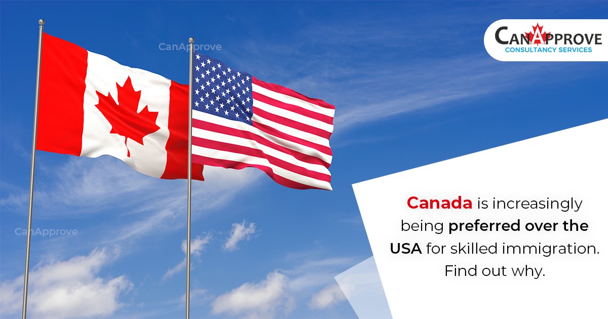 Can_Approve's tweet photo. Brace yourselves for exciting work opportunities in Canada as more companies are now preferring Canada over USA!
Overseas skilled workers & international students are its beneficiaries. Apply now for a #PR_visa & start a new life in Canada!
Read more >> https://t.co/axAvl3hqwO https://t.co/vlZ0ckeA1M