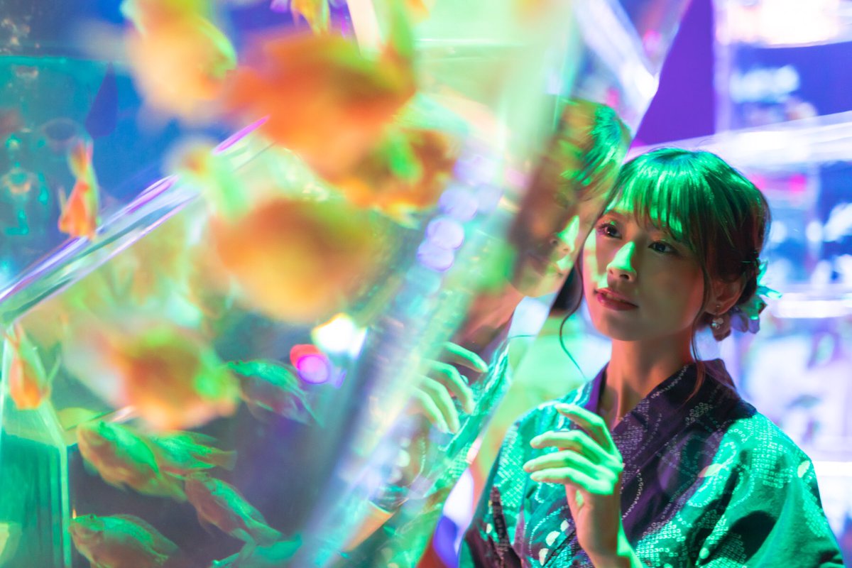 himawa_Rina's tweet photo. 夏の終わり、浴衣納め🐠✨

📸: JUNJUN

#アートアクアリウム2019
#アートアクアリウム
#ECOEDO日本橋 https://t.co/JYvEPmHq8S