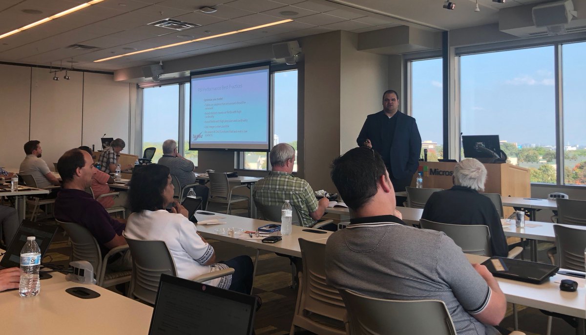TailWindBI's tweet photo. Our practice manager, @Ross_McNeely speaking at last night's #PassMN. He covered the implementation of business requirements in today’s modern digital landscape and shared insight into modeling data to describe the what, who, why, and how of a business. #SQL #PowerBI #UserGroup https://t.co/2EPWoGk4Ag