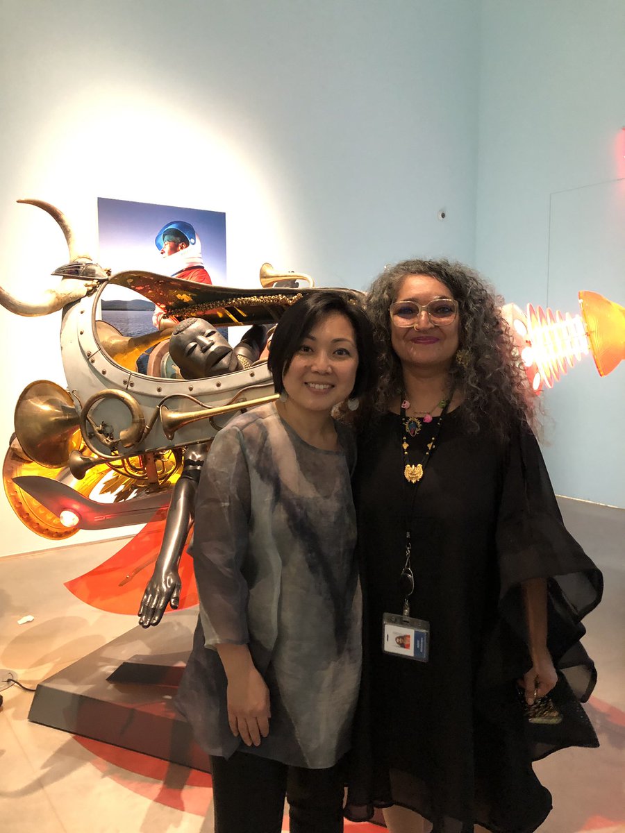 Ford_Gallery's tweet photo. Convergence & celebration: friends old and new—artists from all three of our inaugural shows—came together for the launch of #UtopianImagination last night! The final exhibition in our inaugural series is open 11 AM-6 PM, Monday-Saturday! https://t.co/BG3IJKvkk4