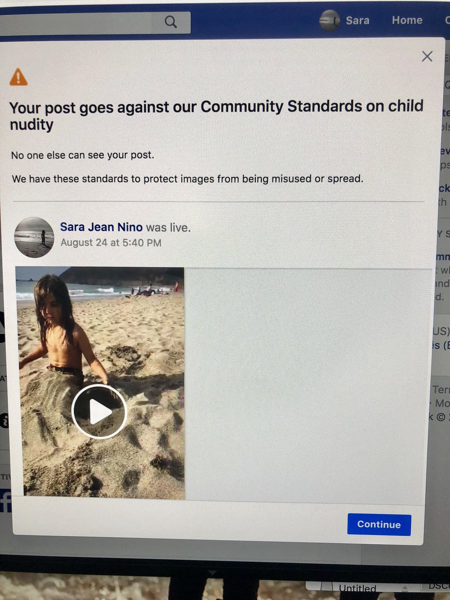Raisingthewild1's tweet photo. Thanks @facebook for continuing to delete photos of my Child, which is clearly a BOY. Your robots need better training. #getyourshittogether https://t.co/BI2OdHOGJS