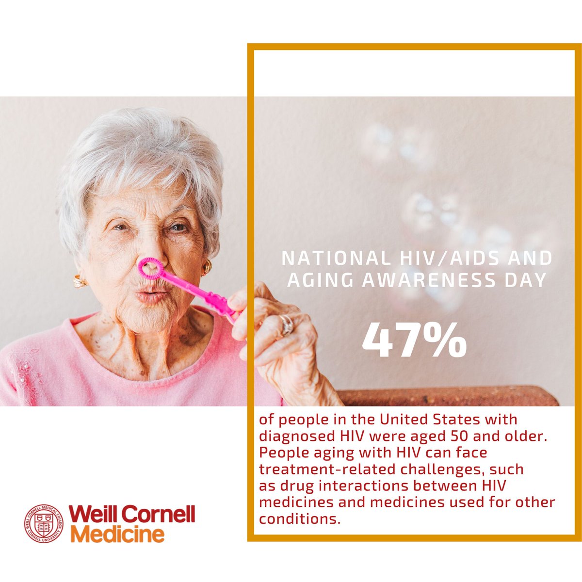 Although HIV risk factors are similar for all adults, older adults may be less aware of the factors and the importance of testing to detect HIV in it’s earliest stages.