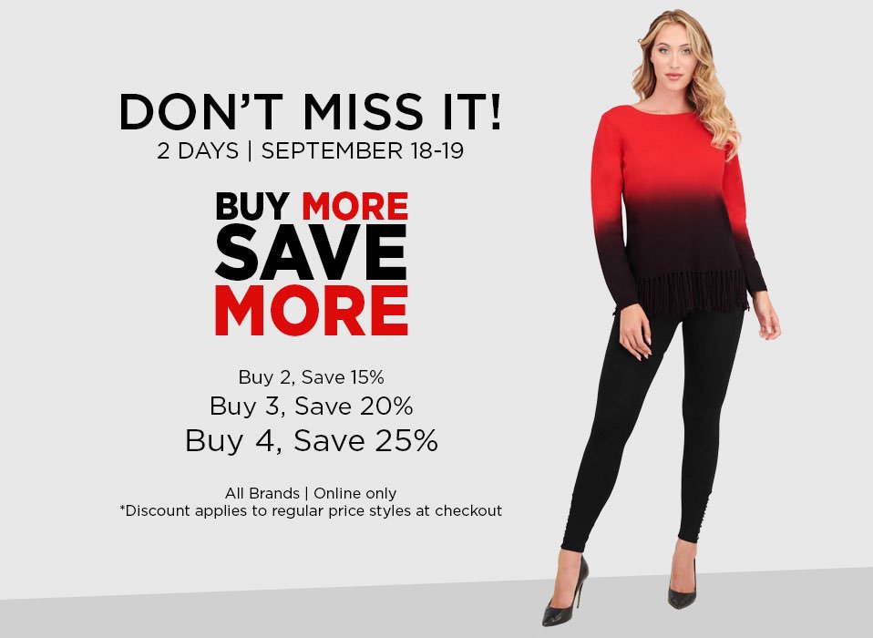 slimsstyles's tweet photo. Buy More, Save More! All brands, online only! September 18-19. #nygardslims 

https://t.co/0fvMlDHAFZ https://t.co/KYb5h6USsB