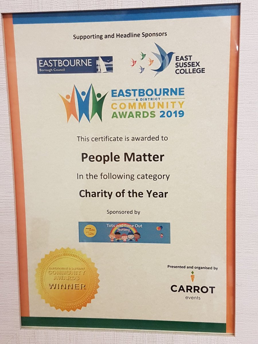 An unexpected surprise this afternoon to receive this award in recognition of the hard work of such a dedicated team